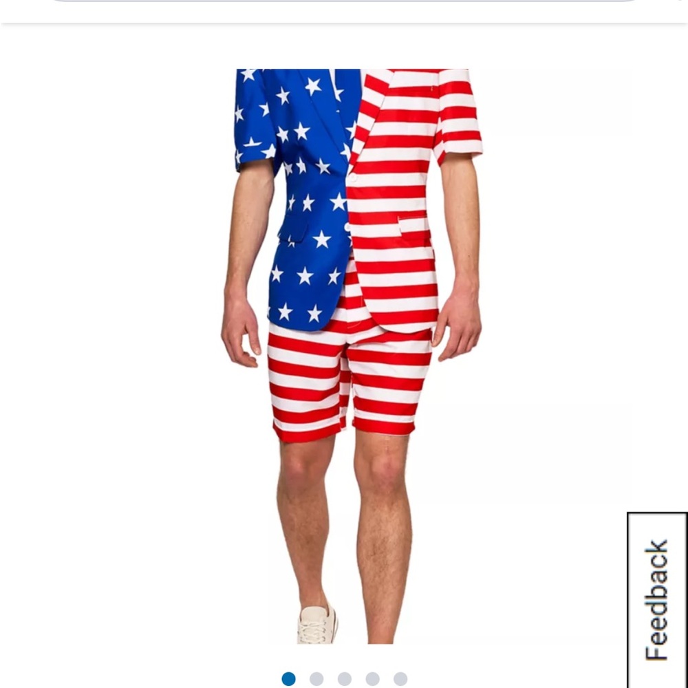 Suitmeister American Flag Two-Piece Short Suit - Red, White & Blue